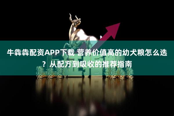 牛犇犇配资APP下载 营养价值高的幼犬粮怎么选？从配方到吸收的推荐指南